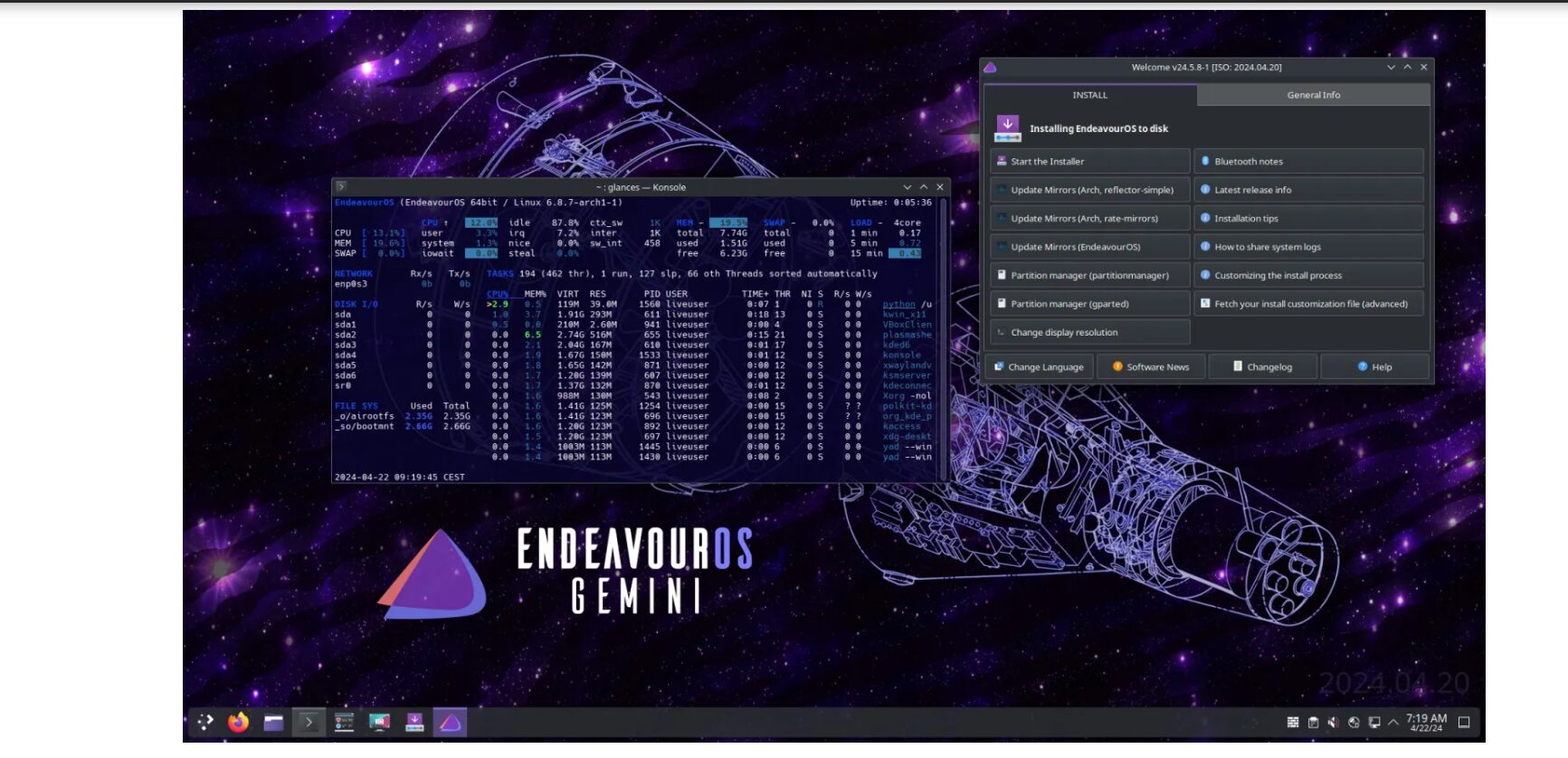 EndeavourOS Gemini